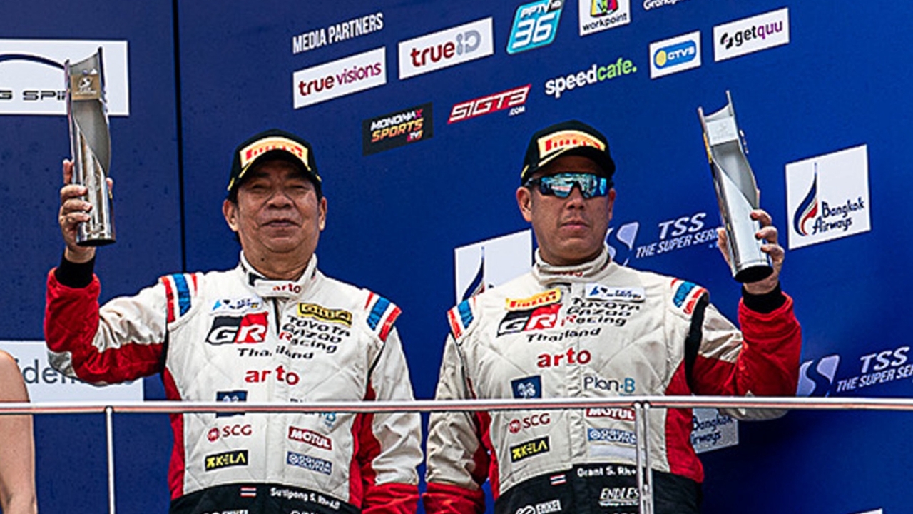 TOYOTA GAZOO Racing Thailand Secures Podiums in Two Classes at TSS SuperCar GT4