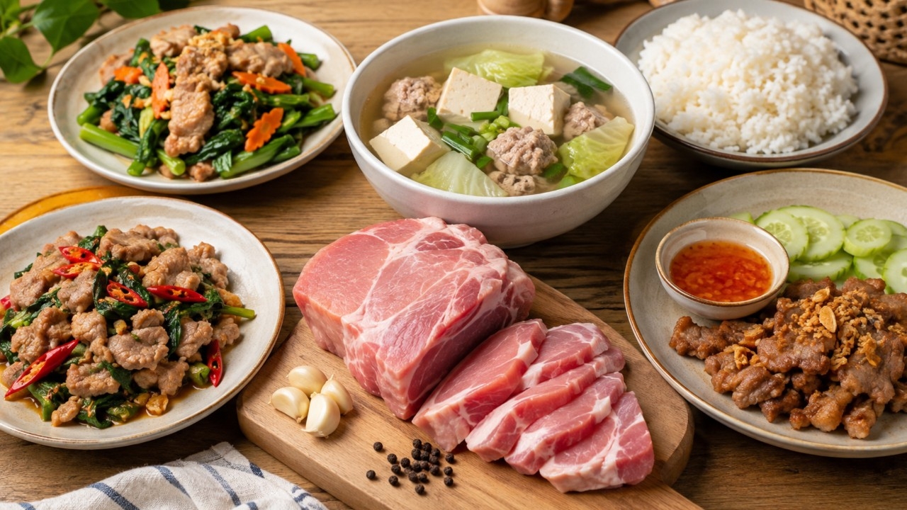แชร์ไอเดีย 5 เมนูประหยัด ทำจากเนื้อหมู 1 กิโลกรัม ทำกินคนเดียว อิ่มคุ้มได้หลายมื้อ