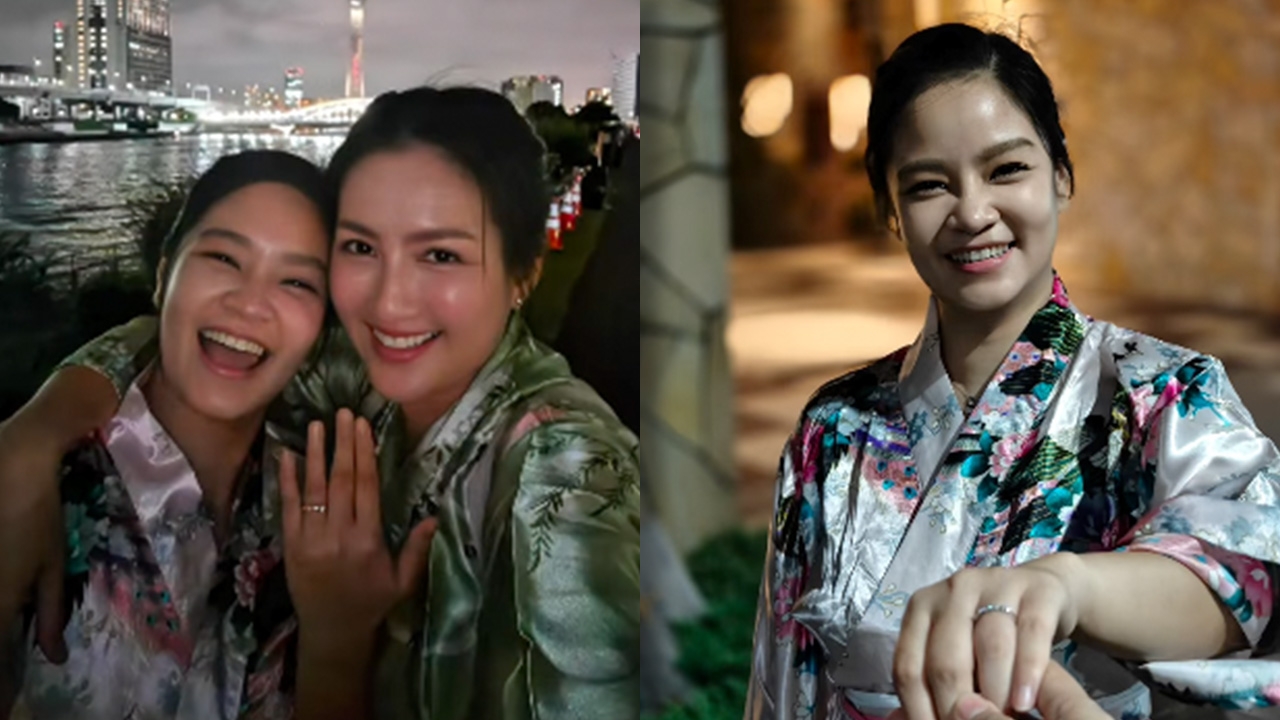 “นก อุษณีย์” เซอร์ไพรส์คุกเข่าขอ “ม่วย นิธิตรา” แฟนสาวแต่งงาน คนร่วมยินดี