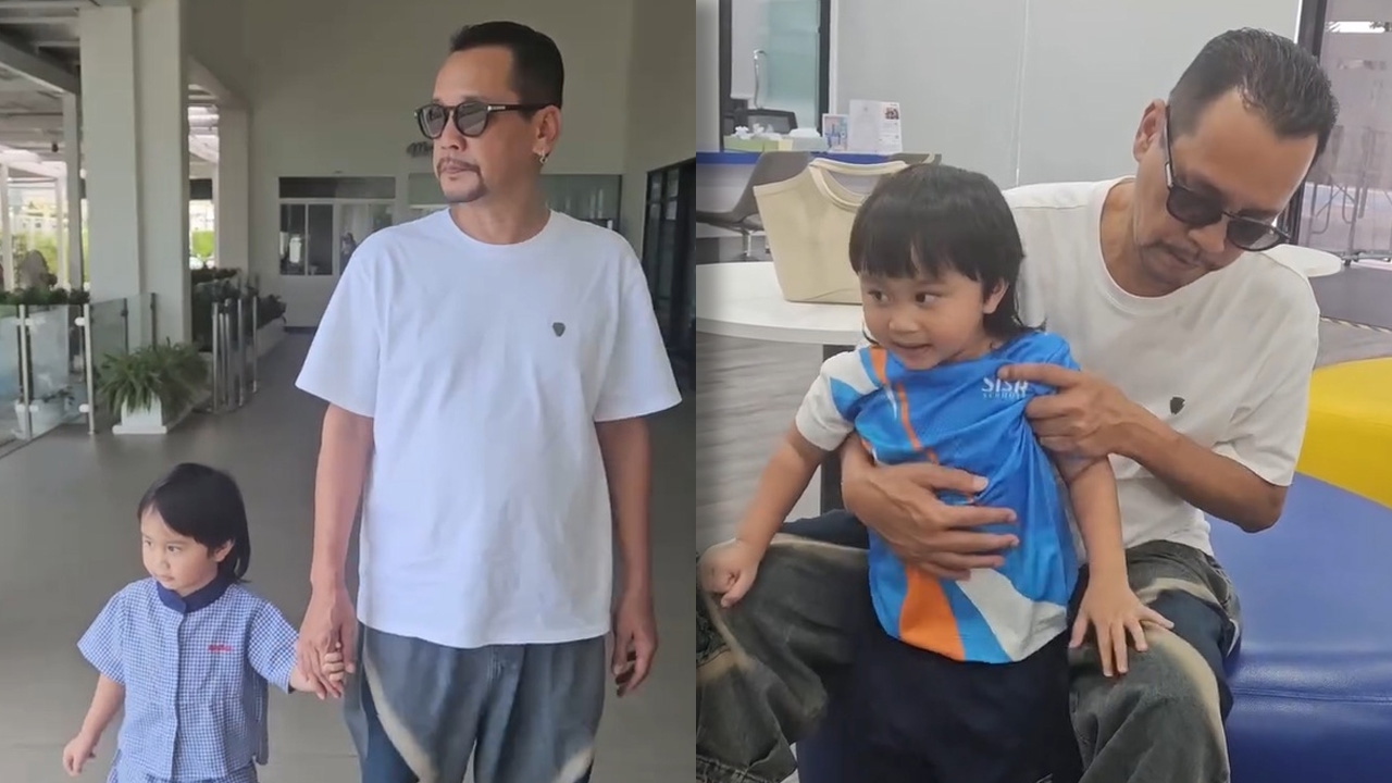 เท่ง เถิดเทิง พา น้องเจเดน สำรวจโรงเรียนพร้อมทั้งลองชุด โมเมนต์ปู่กับหลานชายน่ารักมาก