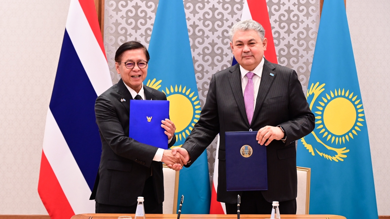 ไทย-คาซัคสถาน ลงนามแผน Roadmap ประตูสู่เอเชียกลาง หนุนนักท่องเที่ยวมาไทย