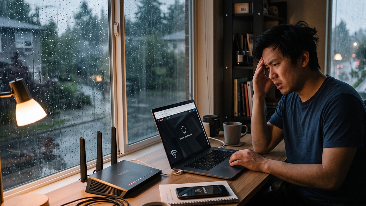 อย่าเพิ่งด่าค่ายเน็ต สรุปสาเหตุ Wi-Fi ช้าตอนฝนตก เกิดจากอะไร?