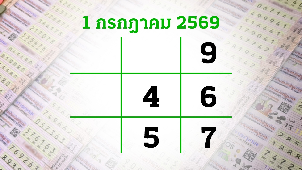 โค้งสุดท้ายหวย "เลขเด็ดงวดนี้" 1/7/69 ลุ้นโชคได้ที่ไทยรัฐทีวี-ไทยรัฐออนไลน์