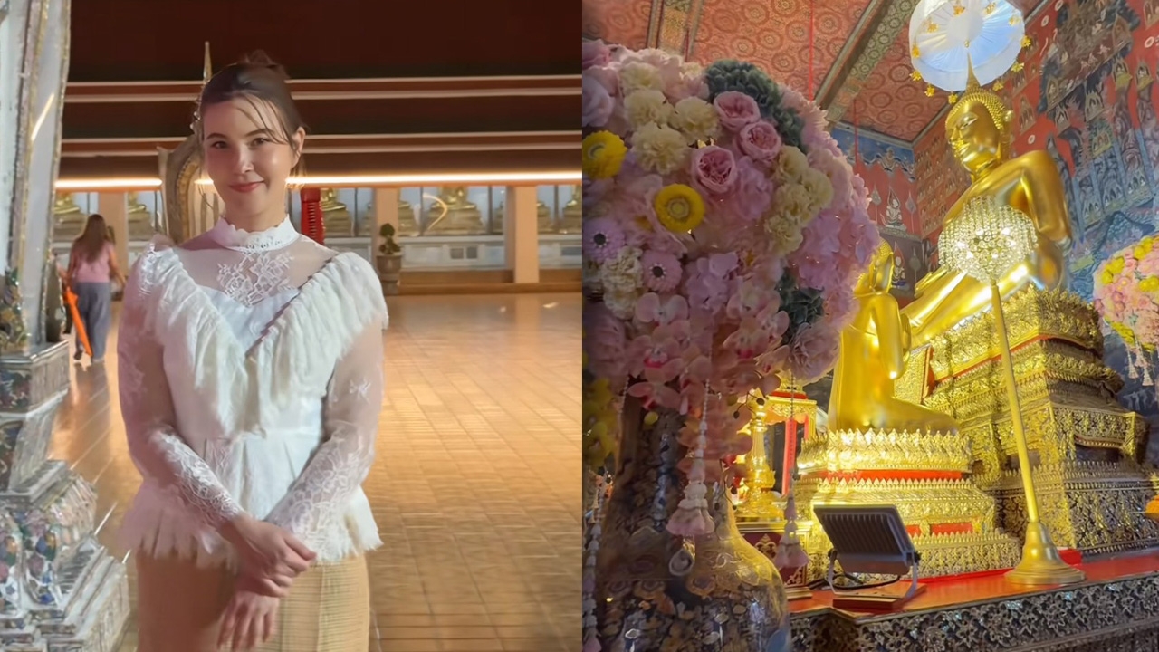 ขนลุก!! "ธัญญ่า ธัญญาเรศ" ร่วมพิธีสวดดับกาลี สุดขลังฝนกระหน่ำรับบุญใหญ่ (คลิป)