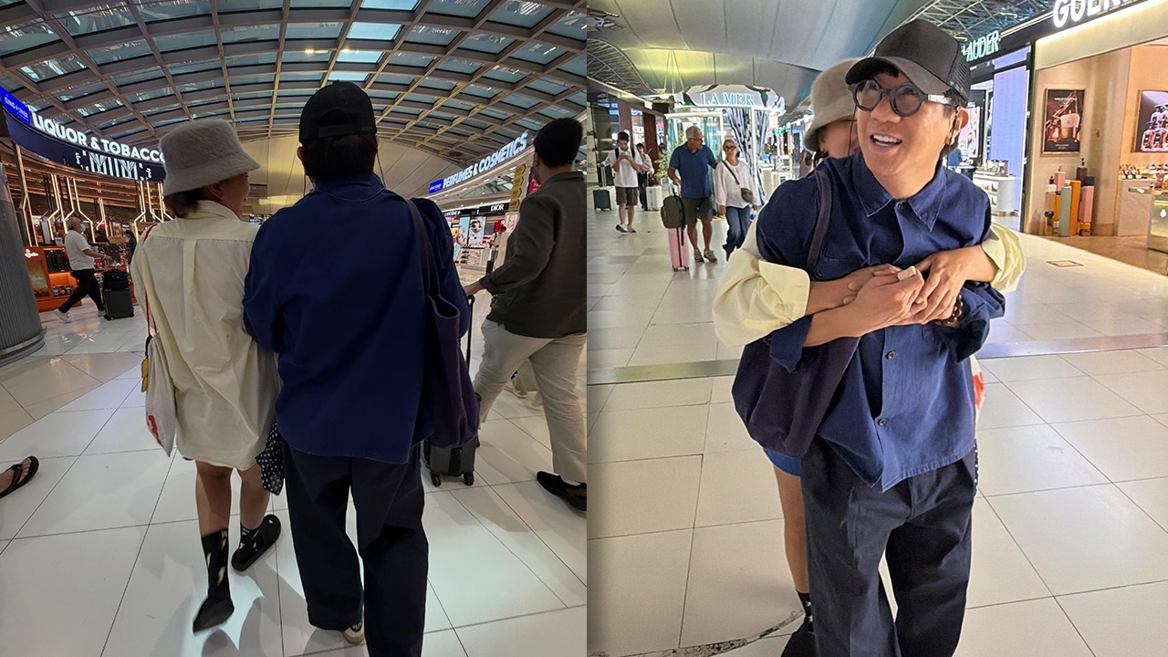 โน้ส อุดม ควง โย อรุณี โชว์หวานกลางสนามบิน เดินทางไปทริปมูขอลูก