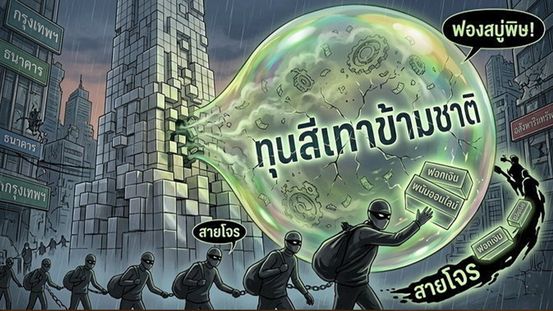 เทาอ่อนทุนข้ามชาติ ฟองสบู่พิษ!สายโจร
